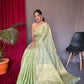 Launching Pure Muslin Soft Silk Saree With All Over Weaving Design Saree.