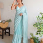 NEW DESIGNER WEAR SEQUANCE EMBROIDERED WORK SAREE WITH BLOUSE.