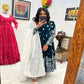 Launching New Designer Wedding Wear Look Velvet Gown - Bottom & Dupatta Set.