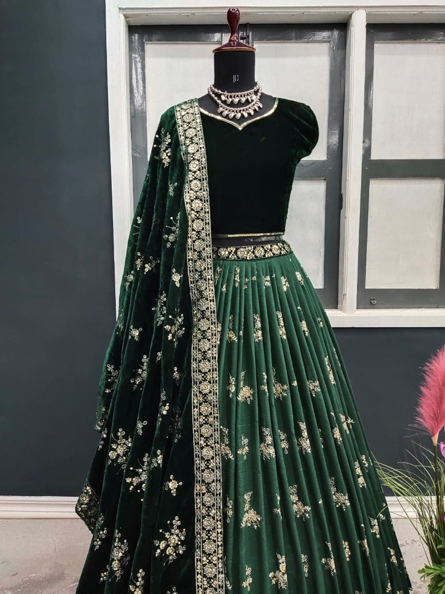 Presenting New Designer Viscose Velvet Lehenga - Choli Collaction.