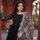Launching New Premium Designer Party Wear Look Zari-Thread & Sequins Embroidery Sequence Work Gown & Dupatta.