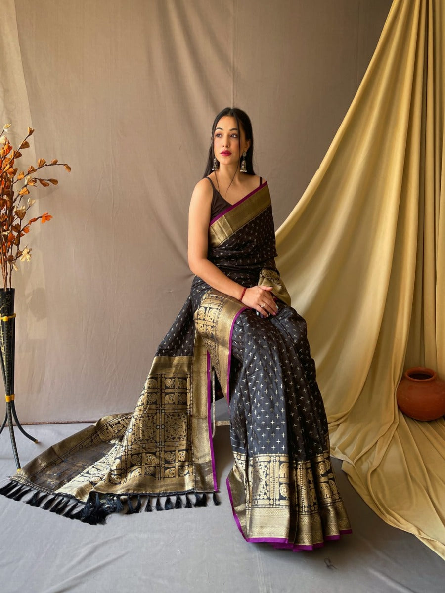 LAUNCHING KANJIVARAM SILK SAREE WITH ANTIQUE ZARI WEAVING.