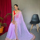 Trending Pure Georgette Wedding Collection Saree with All Over Sequence Work