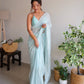 NEW DESIGNER WEAR SEQUANCE EMBROIDERED WORK SAREE WITH BLOUSE.