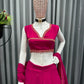Presenting New Designer Wedding Pink Lehenga -Choli Collaction In Gorgette Embroidery Sequence Work.