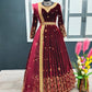 Launching New Designer Wedding Wear Look Velvet Gown & Dupatta Set.