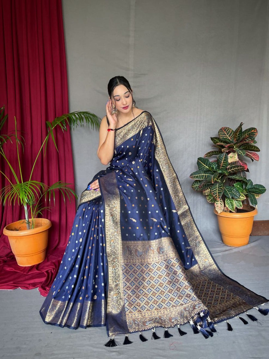 White with Maroon Border Copper Silk Saree – casualsaree