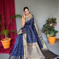 PRESENTING PURE SOFT SILK SAREE WITH COPPER AND GOLDEN ZARI WEAVED BORDER.