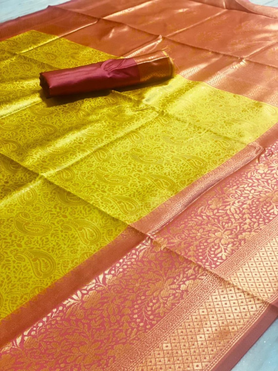 FESTIVAL SPECIAL 3D WEAV MENGO WEAVING LICHI SILK BANARASI SAREE.