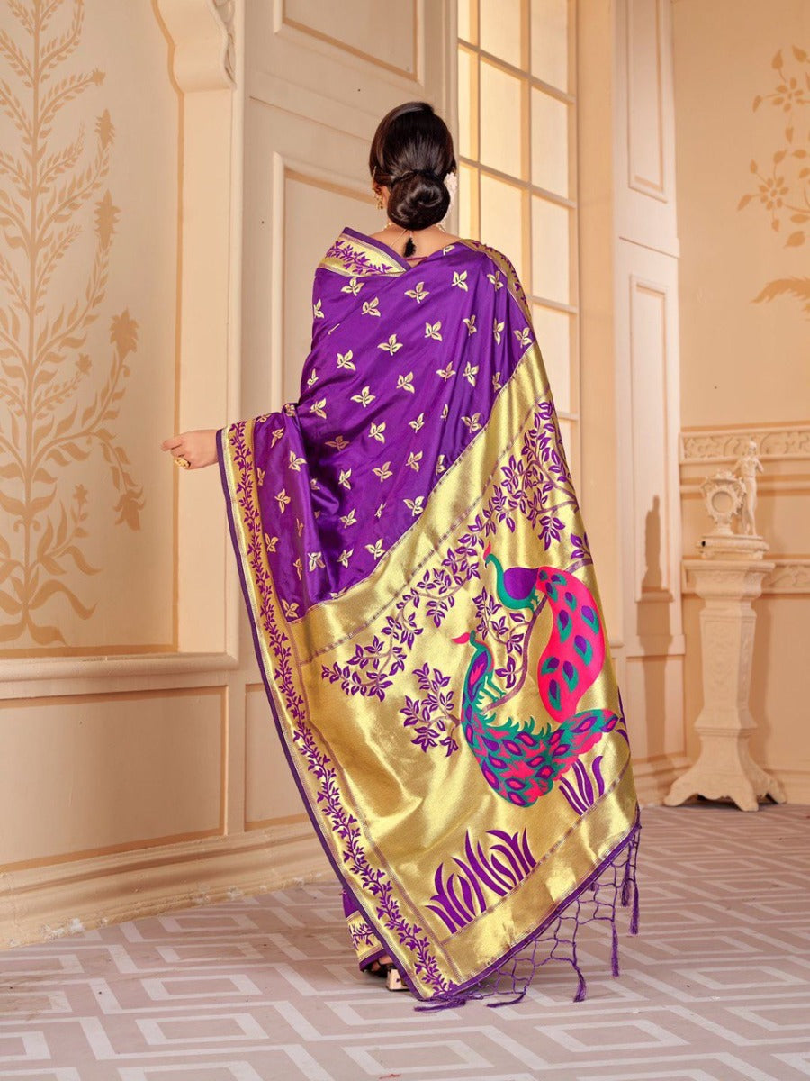 LAUNCHING PURE SILK PAITHANI PALLU WITH PURE ZARI WEAVING PAITHANI SAREE.