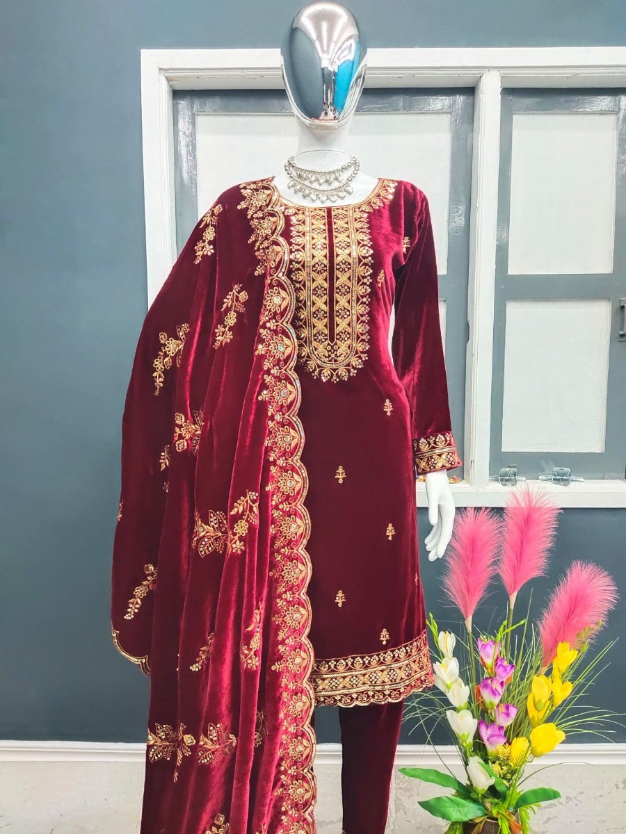 PRESENTING NEW STUNNING LOOK SUIT - BOTTOM WITH DUPATTA COLLATION.