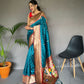 PURE PAITHANI SILK SAREE WITH PAITHANI RICH WEAVED PALLU WITH TASSELS.