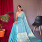 Launching Pure Muslin Soft Silk Saree With All Over Weaving Design Saree.