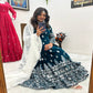 Launching New Designer Wedding Wear Look Velvet Gown - Bottom & Dupatta Set.