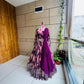 Stunning Wine Color Gorgette With Embroidery Siquns Work Lehenga Choli