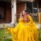Launching Designer Wedding Wear Look Trending Embroidered Work Gown With Koti For Mom.