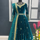 Launching New Designer Wedding Wear Look Velvet Gown & Dupatta Set.