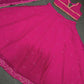 Presenting New Designer Wedding Pink Lehenga -Choli Collaction In Gorgette Embroidery Sequence Work.