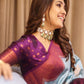 SUPER HIT PANEL COPER CONCEPT IN SILK SAREE WITH COPPER WEAVING ALL OVER.