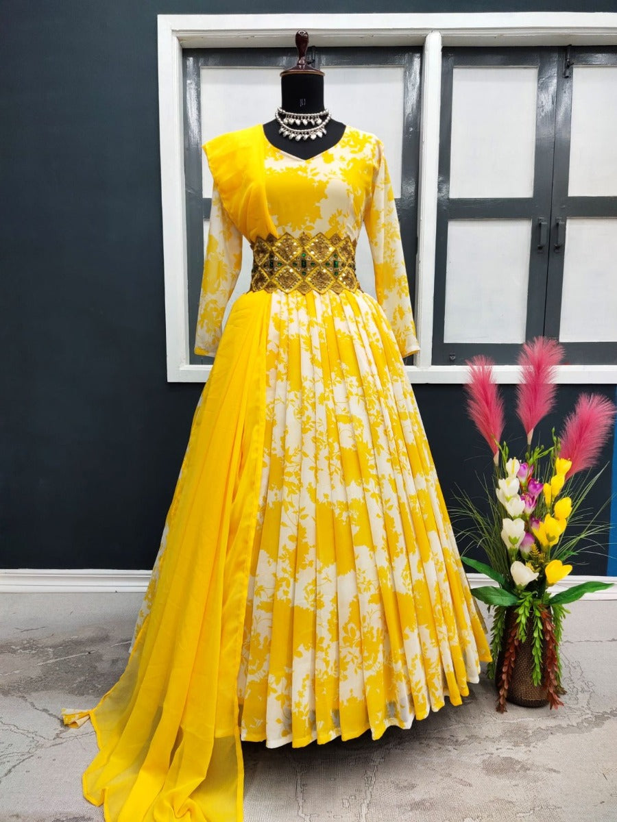 shreekhodal Women Gown Dupatta Set - Buy shreekhodal Women Gown Dupatta Set  Online at Best Prices in India | Flipkart.com