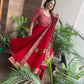 Launching New Designer Wedding Wear Look Full Gorgette Anarkali Gown & Dupatta Set.