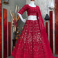BEUTIQUE STYLES BRODAL GEORGETTE SEQUANCE WORK LEHENGA CHOLI WITH DUPATTA.