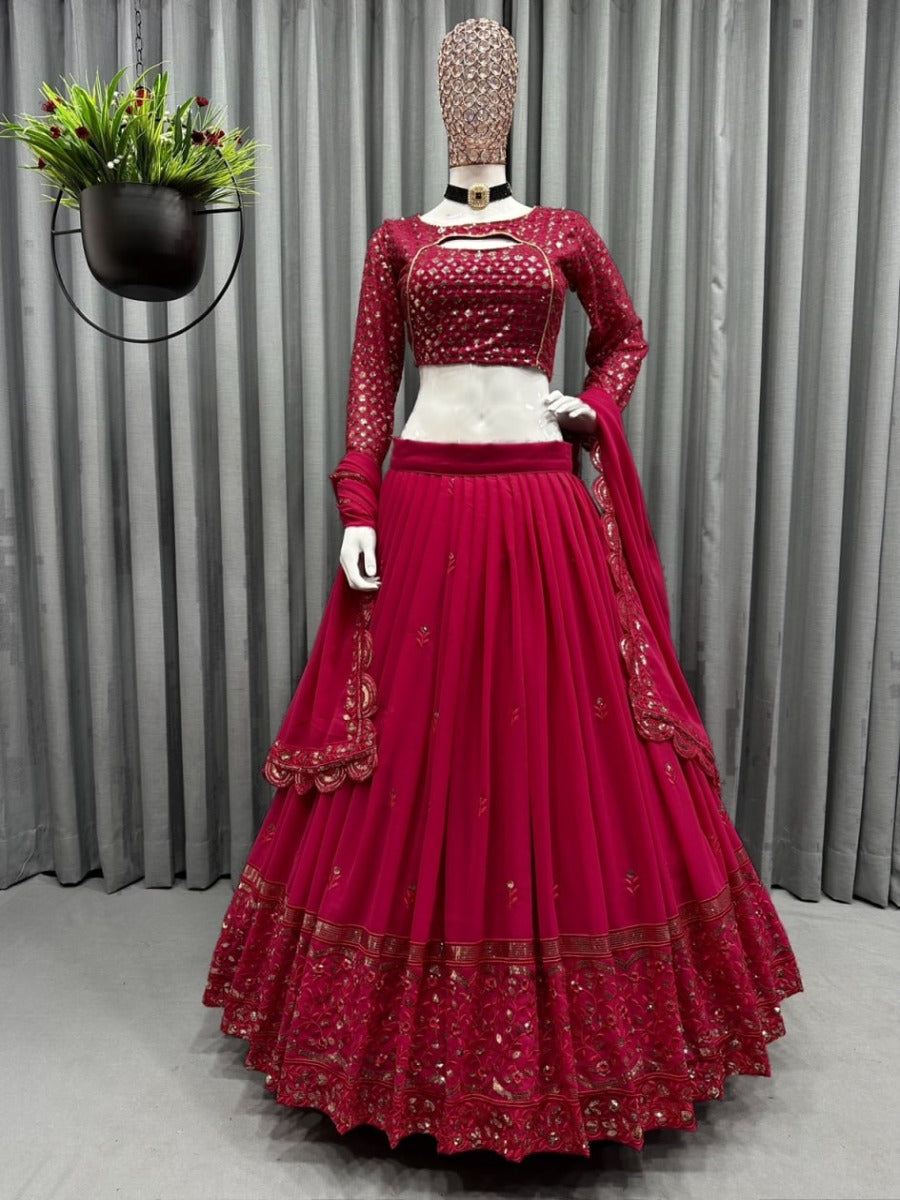 Presenting New Designer Lehenga -Choli Collaction In Embroidery Sequence Work.