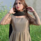 PRESENTING NEW BRONZE GOLD LAMA ANARKALI GOWN & DUPPTA SET.