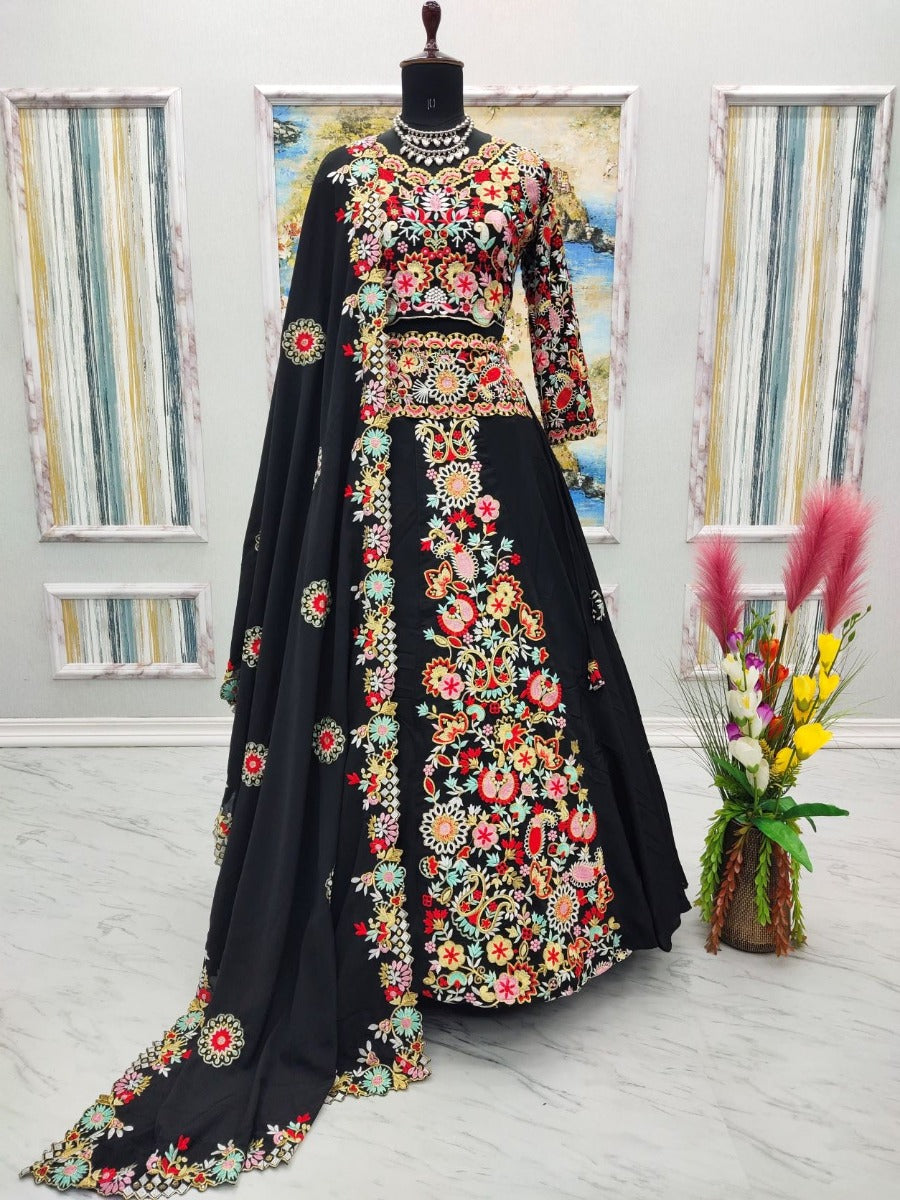 Embellished Designer Lehenga Choli For Mehendi Function – Nameera by Farooq