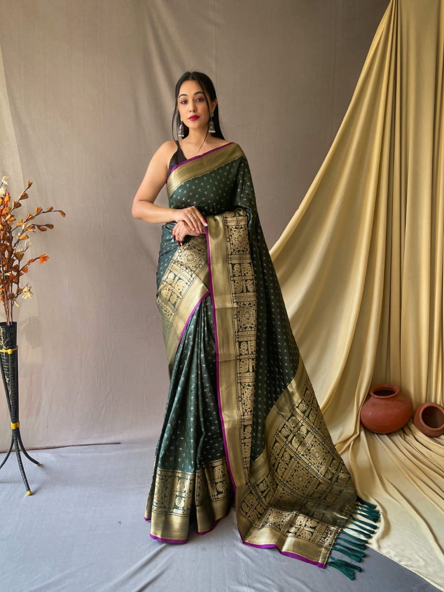 LAUNCHING KANJIVARAM SILK SAREE WITH ANTIQUE ZARI WEAVING.