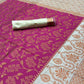 LAUNCHING COPPER KING FLOWER WEAVING LICHI SILK BANARASI SAREE.