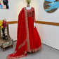 Launching New Designer Wedding Wear Look Full Gorgette Anarkali Gown & Dupatta Set.