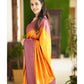 LAUNCHING POOJA AND HALDI SPECIAL LICHI SILK SAREE WITH COPPER WEAVING ALL OVER.
