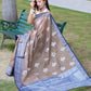 Presenting Pure Linen Saree With Chap Border.