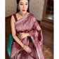 SUPER HIT WEDDING SERIES OF PESTEL LICHI SILK BEAUTIFUL RICH PALLU BANARASI SAREE WITH WEAVING WORK.