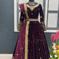 Launching New Designer Wedding Wear Look Velvet Gown & Dupatta Set.