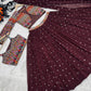 Launching Fancy Designer Heavy Embroidery Dubal Sequence Embroidery Work Lehenga Choli With Koti.