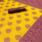 LAUNCHING POOJA AND HALDI SPECIAL LICHI SILK SAREE WITH COPPER WEAVING ALL OVER.