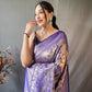 Orginal pure heavy silk Saree With weaved zari & heavy jaal work.