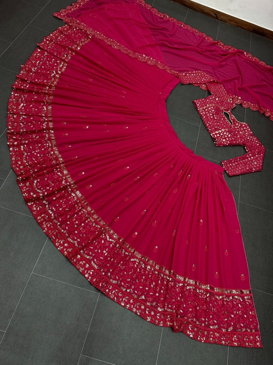 Presenting New Designer Lehenga -Choli Collaction In Embroidery Sequence Work.