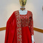 Launching New Designer Wedding Wear Look Full Gorgette Anarkali Gown & Dupatta Set.