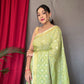 Launching Pure Muslin Soft Silk Saree With All Over Weaving Design Saree.
