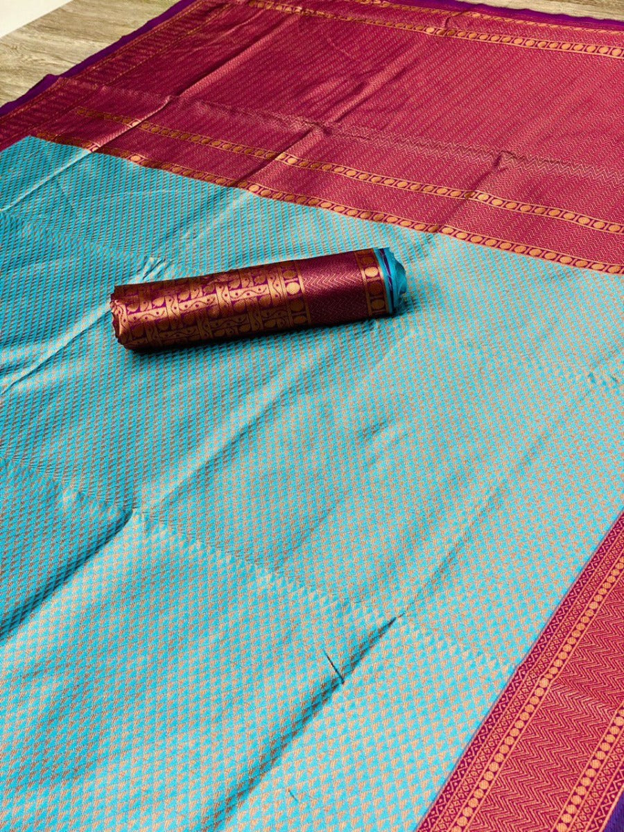 LAUNCHING LICHI SILK BANARASI SAREE IN FULL WEAVING WORK.