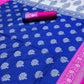 SPECIAL LICHI SILK SILVER WEAVING ALL OVER SAREE WITH RICH ROYAL BLUE COLOR BANARASI SAREE.