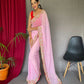 Trending Pure Georgette Wedding Collection Saree with All Over Sequence Work