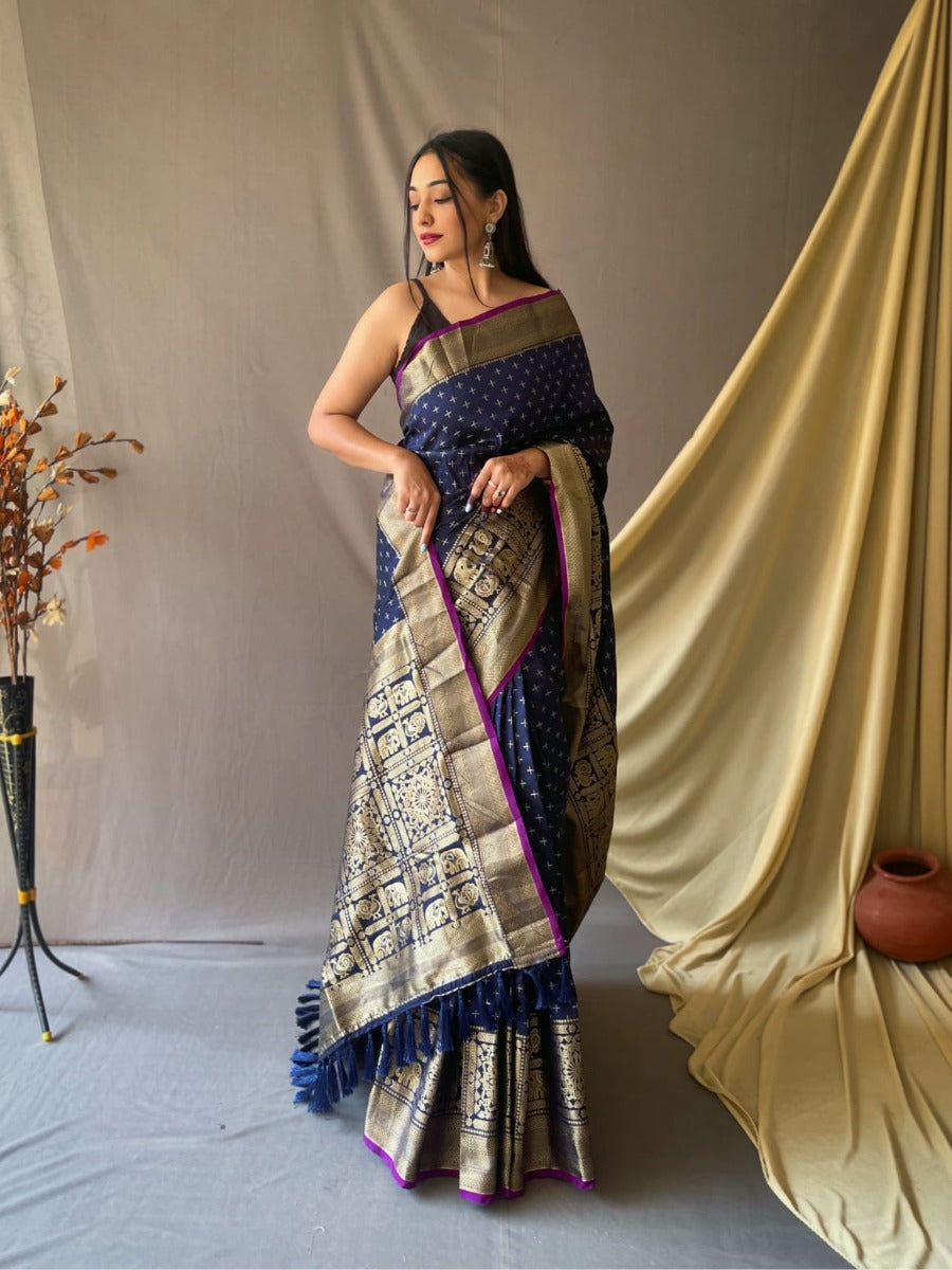 LAUNCHING KANJIVARAM SILK SAREE WITH ANTIQUE ZARI WEAVING.