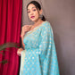 Launching Pure Muslin Soft Silk Saree With All Over Weaving Design Saree.