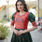Launching New Party Wear Look Premium Patola Foil print work Dola silk designer gown.