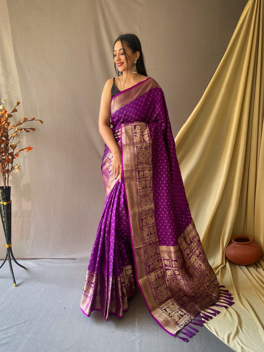 LAUNCHING KANJIVARAM SILK SAREE WITH ANTIQUE ZARI WEAVING.