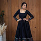 Black Color Beautiful Work Border Gown